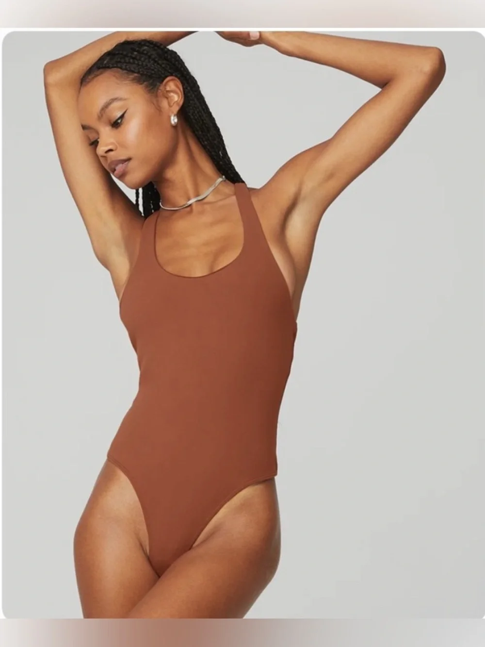 ALO Yoga *Rust* SleekBack Bodysuit size L